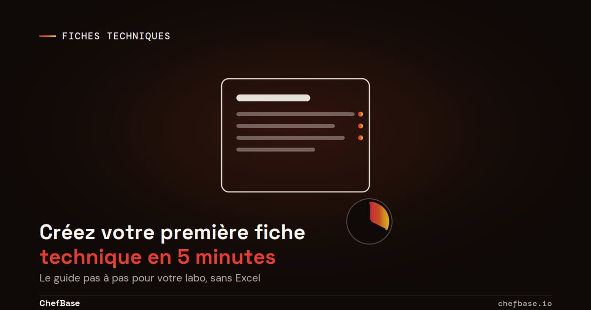 Créer une fiche technique digitale en 5 minutes avec ChefBase