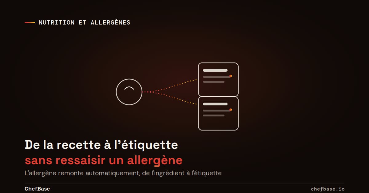 De la recette à l'étiquette, gestion automatique des allergènes ChefBase